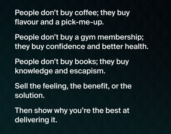 consumers don’t merely purchase coffee; they ignite with the rich aroma and rise anew with its energizing warmth. Gym memberships aren't bought for access alone; they are chosen as a path to forge confidence and spark rejuvenated health. When crafting a narrative, illuminate why you excel not just in promising benefits, but in kindling transformative solutions.